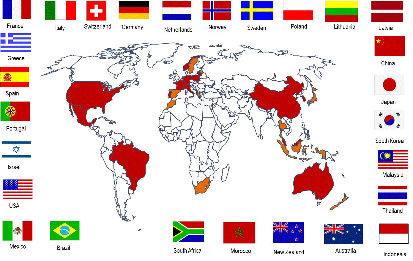 InSCI teilnehmende Länder